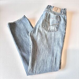 Men’s Retro Oakley Slim Fit Distressed Industrial Denim